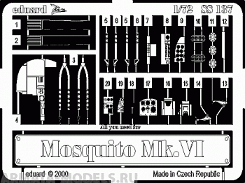 SS137 Фототравление Mosquito Mk.VI for TAMIYA kit
