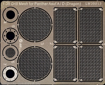LW35013 grill mesh Panther ausf D/A Dragon