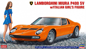 20423 Автомобиль Lamborghini Miura P400 SV w/Italian Girls Figure (HASEGAWA) 1/24
