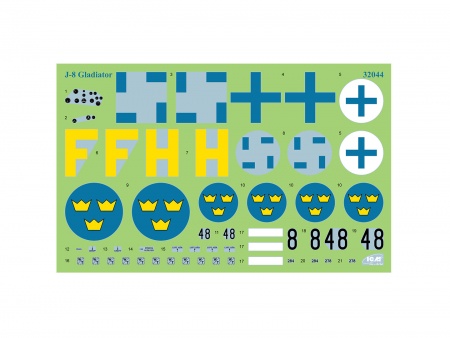 32044 J-8 Gladiator, Истребитель ВВС Швеции IIМВ ICM