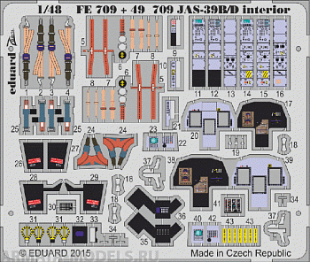 FE709ED JAS-39B/D Gripen interior 1/48