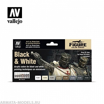 V-70151 Набор Model Color №51 BLACK & WHITE (8цв.) набор