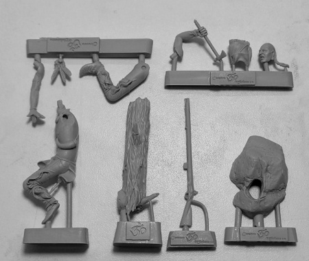 CHM-54286(M). Ирокез, 1750-60 гг. Материал - белый металл. Chronos Miniatures
