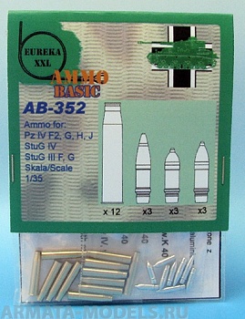 AB-352 Дополнения для моделей 7,5 cm Ammo for Kw.K.40/Stu.K.40 L/43 and L/48