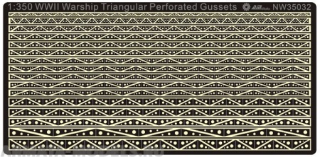 NW35032 WWII Warship Triangular Gussets Perforated