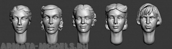 ARM356029 Женские головы (с волосами) №1