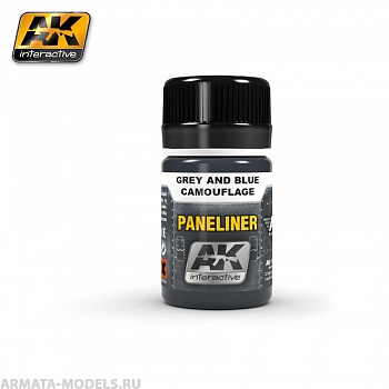 AK2072 Смывка для серого и голубого камуфляжа PANELINER FOR GREY AND BLUE CAMOUFLAGE