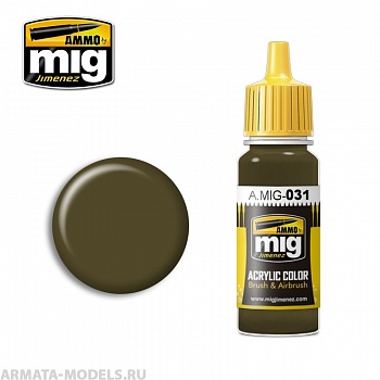 AMIG0031 Ammo Mig Акриловая краска SPANISH GREEN-KHAKI 17 мл