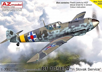 AZ7662 Сборная модель самолета Bf 109E-4 „In Slovak Service“