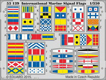 53139ED Комплект фототравления SET 1/350 International Marine Signal Flags
