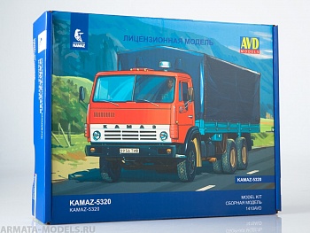 1410AVD Сборная модель КАМАЗ-5320 бортовой с тентом