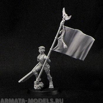 BV-fem-standard Игровая миниатюра  Standard-bearer (topless) Знаменосец (топлесс)