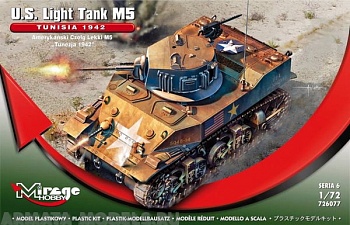 726077 Танк M5 U.S. Light Tank TUNISIA 1942