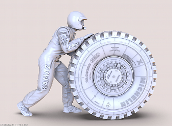 AM4321 Пилот КАМАЗ Мастер меняет колесо (колесо в комплект не входит)