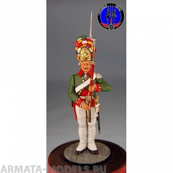 ОП.60.069 Фигура из белого металла Офицер Сухопутного Шляхетского Кадетского Корпуса 1761-62 г. 