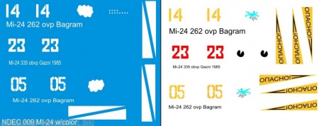 NDEC009 Декаль 1/144 для Ми-24 Афганистан