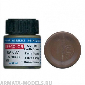 UA087 Краска акриловая EARTH BROWN FS 30099
